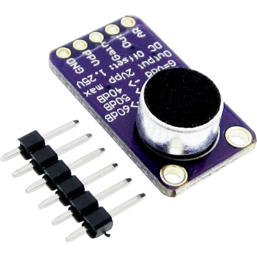 MAX9814 Microphone AGC Amplifier Board Module Auto Gain Control for Programmable Attack and Release Ratio Low THD