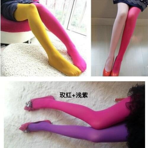 Sweet Womens Fashion Lolita White Tights Women Kawaii Girl Candy Colored Tights Nylons Lady Black Fantasy Two Color Pantyhose