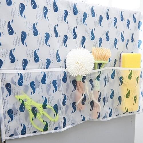 Multifunctional Hanging Dustproof Washing Machine Cover Refrigerator Storage Bag Household Storage Tool