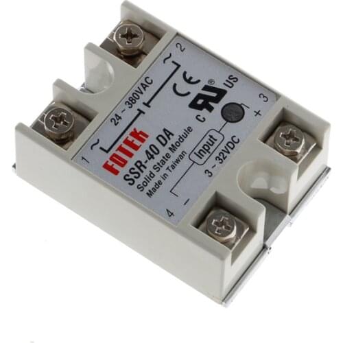 24V-380V 40A 250V SSR-40 DA Solid State Relay Module 3-32V DC To AC New 828 Promotion