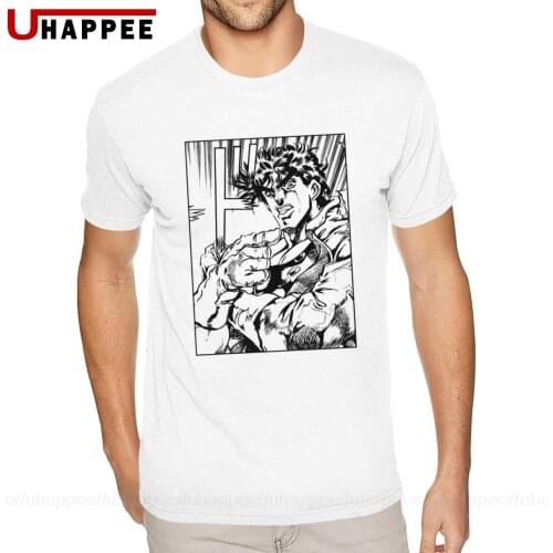 Printed Joseph Joestar T-Shirt for Men Bespoke Short Sleeve Premium Cotton Crew Neck Shirts