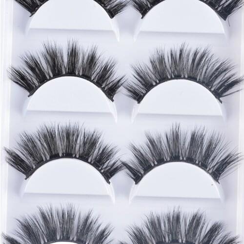 NEW 5 pairs mink eyelashes false lashes mink 3d fake eyelash extension make up cilios natural long cruelty free lash