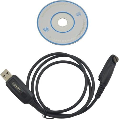 TYT Original USB Programming Cable w/ CD Driver for TYT MD-2017 DMR Digital Portable Two-way Radio