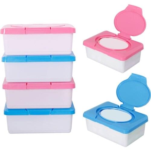 1Pc Dry Wet Tissue Paper Box Stroller Portable Plastic Baby Wipes Napkin Press Tissue Case Holder Container Baby Care