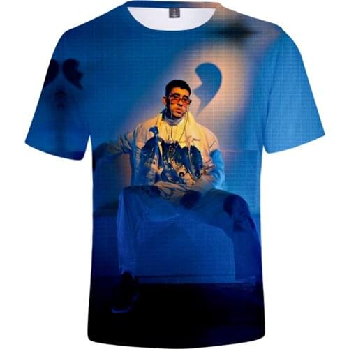 Rapper Bad Bunny 3D T-shirt Men/women Fashion Loose R I P Hip Hop T Shirt Harajuku Tshirt 3D Bad Bunny Short Sleeve Tops