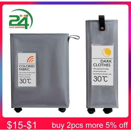 Foldable Dirty Laundry Basket Organizer with Wheels Handle Collapsible Home Laundry Hamper Sorter Laundry Baskets Large Folding