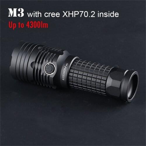 LED Flashlight Convoy M3 with Cree xhp70.2 LED Lantern 26650 Flash Light 4300lm Powerful Camping Hunting Fishing Torch Light