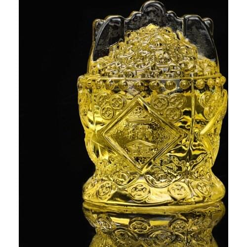 Cornucopia Lucky Crystal Ornament Good Lucky Bowl Goddess of Wealth Feng Shui Decor Ruyi Craft Paperweight Aesthetics Home Decor