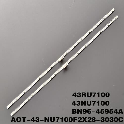 New 2 PCS 28LED LED backlight strip for Samsung UE43NU7100U AOT_43_NU7100F UE43NU7120U UE43NU7170U BN96-45954A UE43NU7100