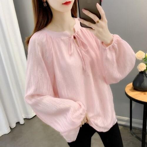 Western Style Lace Thin Chiffon Shirt Women Spring And Summer New Loose Large Size Pullover Outer Jacket