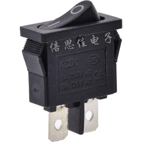 20pcs/KCD-110 10x22mm 6A250V Rocker switch 2 Pin Ship type switch
