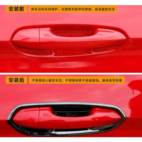 2021 Suitable For Ford 15-20 Special Bowl Mustang Handle Stickers，Stainless Steel Outer Door