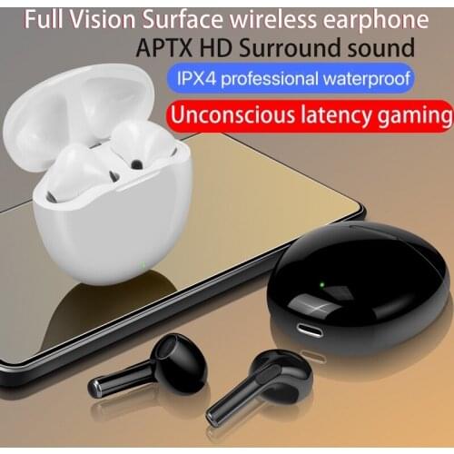 White Black Color Wireless Earphone Hd Surround Sound Waterproof Headphones Sports Earbuds