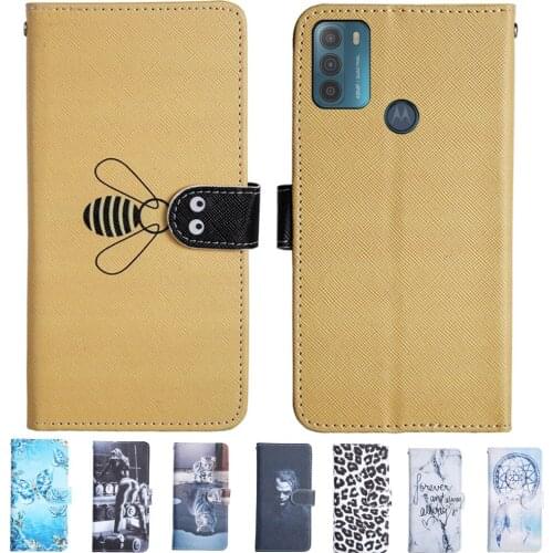 Flip Case For Motorola Moto G50 Case Cute Cat Patterned Phone Case On Moto G50 G 50 Case Bumper Funda MotoG50 Cover Coque