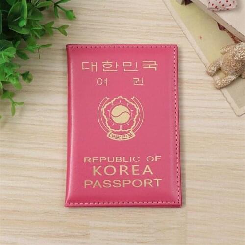 Korea Travel Passport Holder Protector Case for Korea Travel Business Wallet Protective Passport Cover Document Orgainzer Case