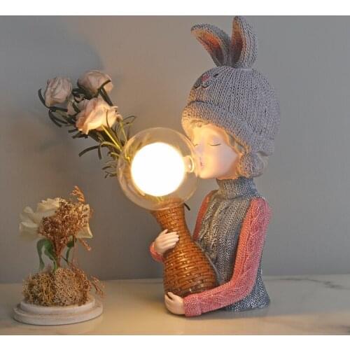 Internet Celebrity Decoration Table Lamp Nordic Study Bedroom Bedside Desk Lamps Designer Living Room Childrens LED Table Light