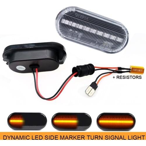 Dynamic LED Front Turn Signal Lights For VW Amarok Beetle Bora Caddy Fox Golf Jetta Lupo Passat Rabbit Sharan Transporter Vento