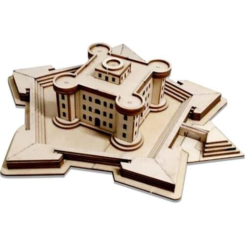 DIY Assembly CY707 Military War Scenery 1:700 Wooden Building Naval Battle Scenes Redoubt Castle Fort Model