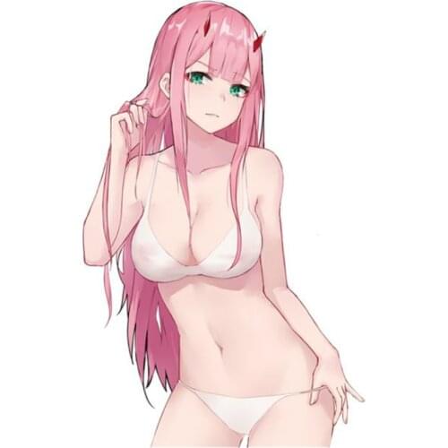 Darling In The Franxx 002 Zero Two Anime Sex Girl Sticker Decal Suitable for Wall Waterproof Car Sticker Ship Trolley Case Paste