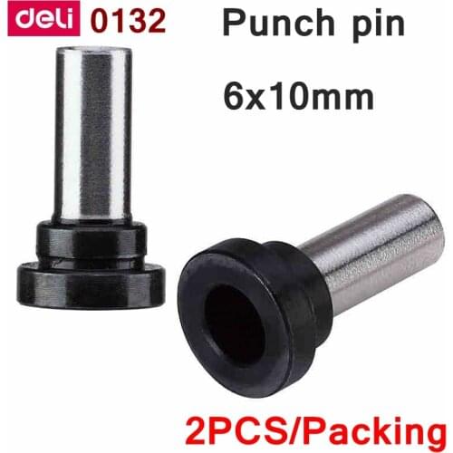 2PCS/LOT Deli 0132 Office punch machine punch pin 6x10mm punch accessories 6mm hole 10mm depth punch machine assessories