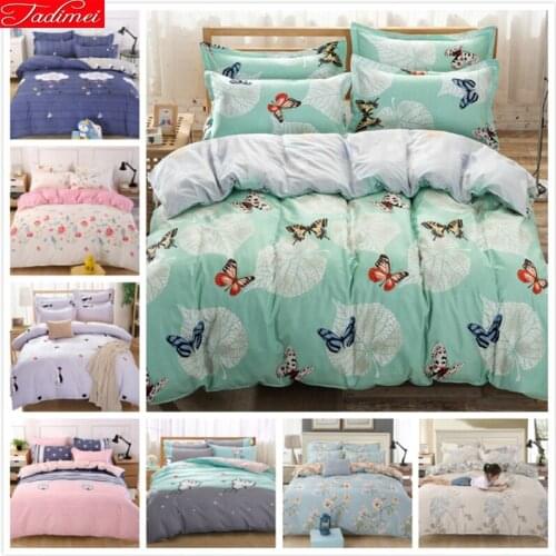 Butterfly Pattern Duvet Cover 3/4 pcs Bedding Set Couple Double Kids Child Big Size Bed Linens Single Full Queen King Bedspreads