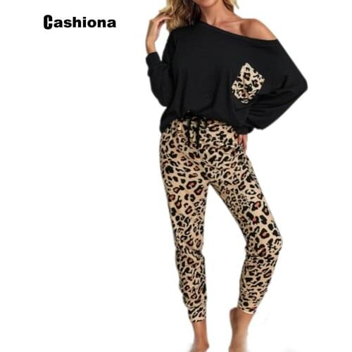 Cashiona Women Two Piece Set 2021 New Spring Autumn Long Sleeve Patchwork Top Casual Loose Pants Set Woman Tracksuit Streetwear