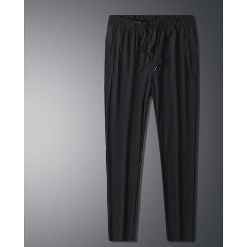 Korean Spring And Autumn Silk Smooth Sports trousers MenS Pants Loose Ultra-Thin Oversized Casual Pants Boys Students Teenagers