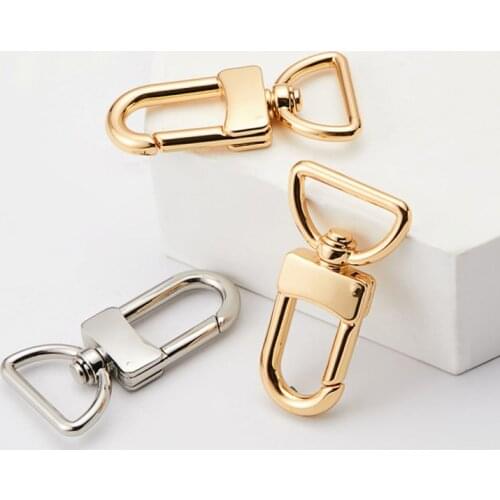 Metal Gold Swivel Eye Snap Hook Trigger Lobster Clasps Clips for Leather Craft Bag Strap Belt Webbing Keychain