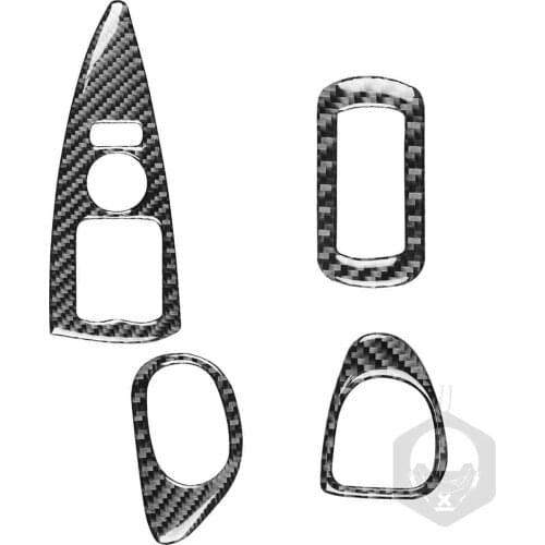 Carbon Fiber Master Window Switch Control Panel Sticker For Corvette C6 2005-2007