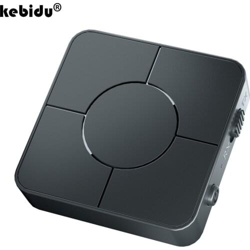 Kebidu Bluetooth 5.0 Transmitter Receiver Stereo 3.5mm AUX RCA Music Audio Wireless Adapter 2 in 1 Handsfree for TV Car