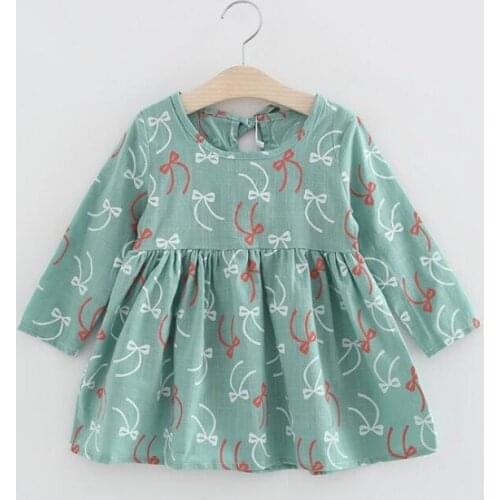 Primary School Girls Students Dress,Small&Medium Children Full Sleeve Cute Floral Princess Dress,For 90-130cm Height,not Fade