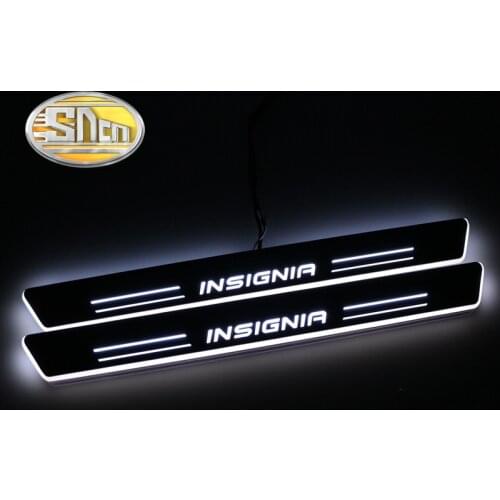SNCN Waterproof Acrylic Moving LED Welcome Pedal Scuff Plate Pedal Door Sill Pathway Light For Opel Insignia 2013 2014 2015