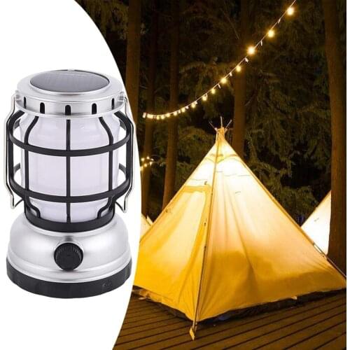 Solar Camping Lantern Phone Charger Waterproof Garden Lamp Lighting Outdoor Camping Accessories Fishing Hiking BBQ Solar Light