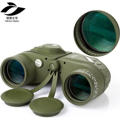 Tactical Military Binoculars Professional Waterproof Marine Binoculars High Quality with Rangefinder and Compass Eyepiece Focus