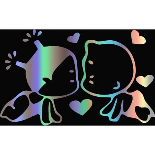 Creative Baby Love Kiss Cartoon Car Sticker PVC Fashion Auto Window Heat-resistant and Waterproof Exquisite Decal Decoration