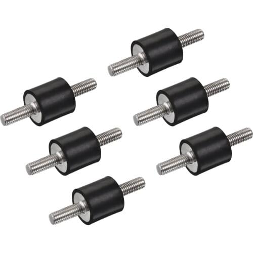 Uxcell M5 Rubber Mounts Male/Male Shock Absorber, D15mmxH15mm 6 Pcs