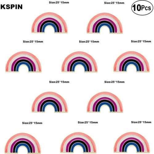 Fruid Pride Flag Brooches Lapel Pin Flag badge Brooch Pins Badges 10Pcs a Lot