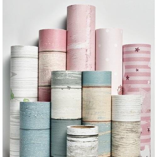 Waterproof Self Adhesive Wallpapers for Living Room Bedroom Vinyl Wood Grain Wall Stickers Contact Paper Furniture Home Decor