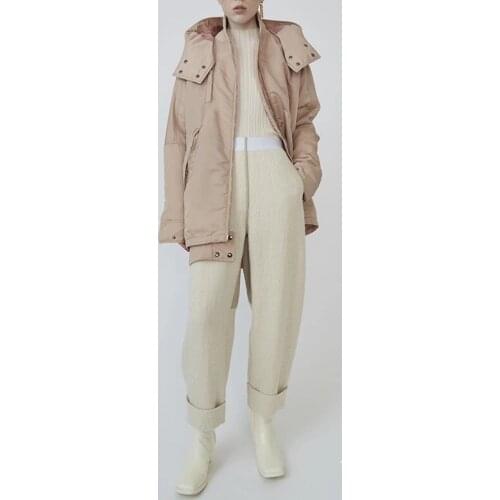 Women Hooded Jacket Loose Casual Coat Ladies Long Sleeve Cotton Tops Female Outwear With Pockets New Autumn Winter 2021