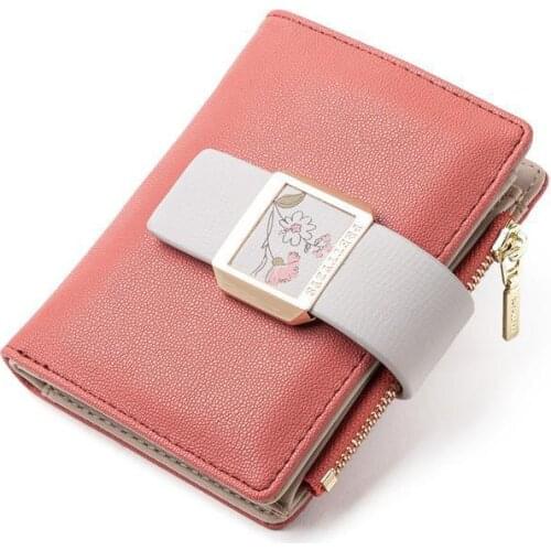 Fresh Flower Women Wallet 2021 Small Girl Purse Casual Fashion Pu Leather Female Wallet Young Lady Coin Purse Beautiful Wallet