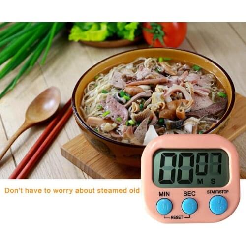 LCD Display Home Kitchen Timer Square Baking Cooking Count Alarm Sleep Stopwatch Countdown Alarm Loud Alarm For Cooking Baking