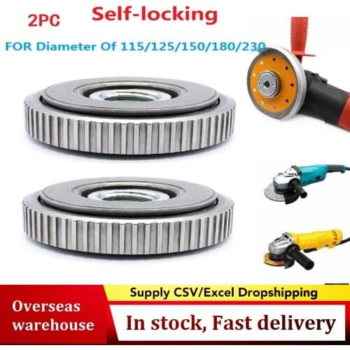 2pcs M14 Thread Angle Grinder Chuck Tools 115mm/125mm Angle Grinder Inner Outer Flange Nut Set Angle Grinder Locking Plate Chuck