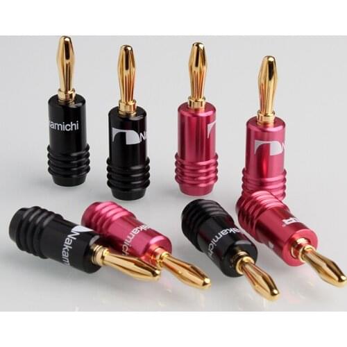20PCS Speaker Banana Plug Adapter 4mm 24K Gold Plated Wire Connector For Musical HiFi Audio Banana Connector