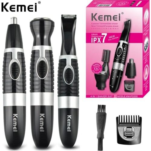 3 In 1 Nose Hair Trimmer Men Trimmer Female Epilator Face Sideburns Removal Shaver Beard Eyebrow Shaving Carbon Steel Blade