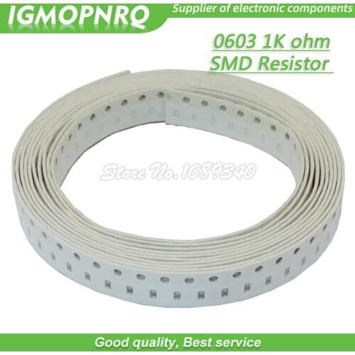 300PCS 0603 Chip Fixed Resistor SMD Resistor 1K ohm 102 IGMOPNRQ