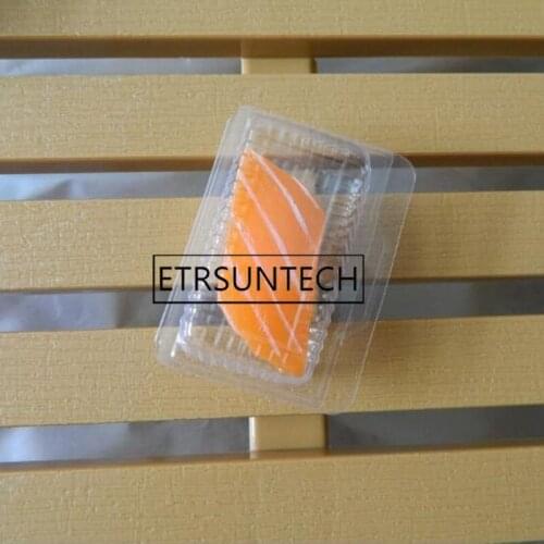 3000pcs Transparent Plastic Sushi Box Disposable Clear Single Sashimi Salmon Sushi Mini Small Cake Packing Packaging Box