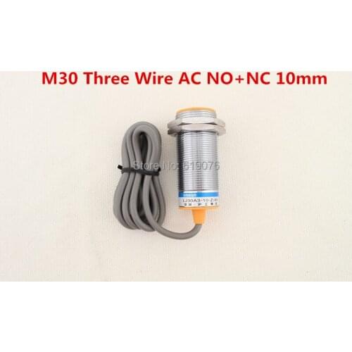 5Pcs M30 Three Wire AC NO+NC 10mm distance measuring Inductive proximity switch sensor - LJ30A3-10-J/EDZ