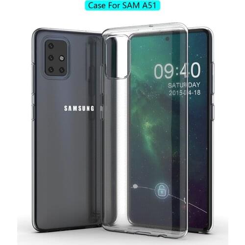 TPU For Samsung Galaxy A51 Transparent Soft TPU Clear Shockproof Phone Back Case for Samsung A51 Protection Cover (Clear)