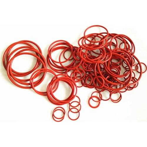 CS 1.0 mm OD15 16 17 18 19 20 25 28 silicone rubber O ring Red VMQ pipe faucet valve gasket seal High temperature resistance