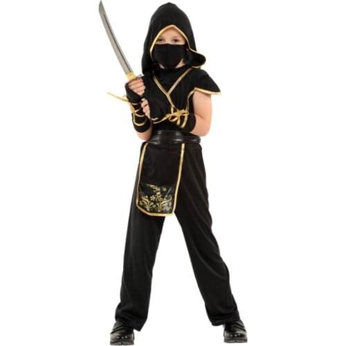 Halloween Party Children Jumpsuit Warrior Anime Cosplay Costume Kid Masquerade Ninja Akatsuki Sasuke Martial Arts Uniform